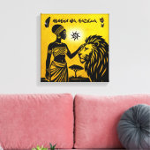 African Tribal Art: Ancestral painting ideas Canvas Afdruk (Insitu (Woonkamer))