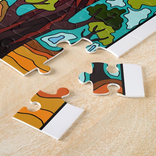 African tribal Giraffe  Legpuzzel (Zijkant)