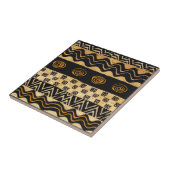 African Tribal Graphic Tegel Design - Rust Black Tegeltje (Zijkant)