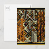 African Tribal Kuba Design Briefkaart (Voorkant / Achterkant)