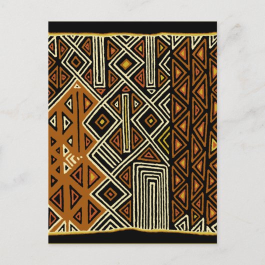 African Tribal Kuba Design Briefkaart (Voorkant)