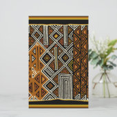 African Tribal Kuba Design Briefpapier (Staand voorkant)