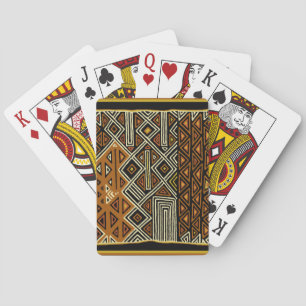 African Tribal Kuba Design Pokerkaarten