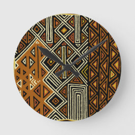 African Tribal Kuba Design Ronde Klok