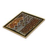 African Tribal Kuba Design Tegeltje (Zijkant)
