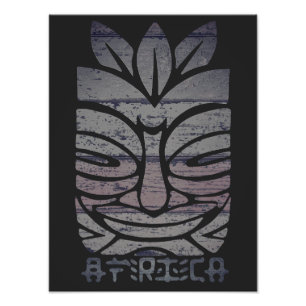 African Tribal Mask Foto Afdruk