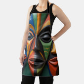 African Tribal  Masks Trio Dynamic Symmetry Schort (Insitu)