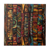 African Tribal Pattern Ceramic Tegel Tegeltje (Voorkant)