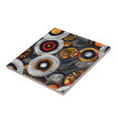 African Tribal Pattern Ceramic Tegel Tegeltje (Zijkant)