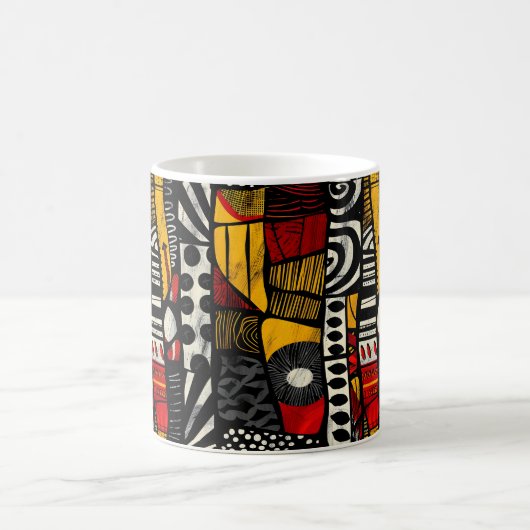 African Tribal Pattern Coffee Mok (Center)