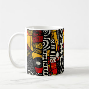 African Tribal Pattern Coffee Mok
