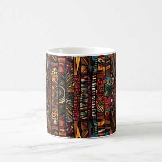 African Tribal Pattern Coffee Mok (Center)