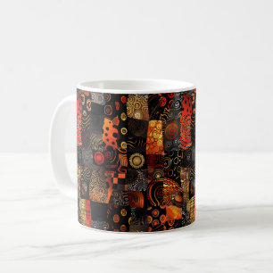 African Tribal Pattern Coffee Mok