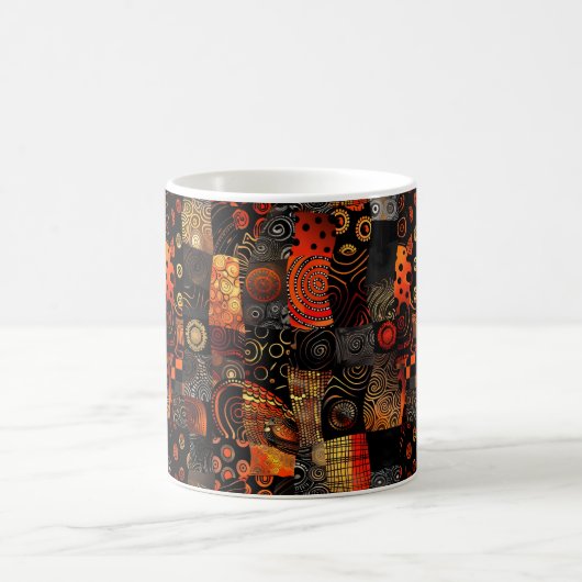African Tribal Pattern Coffee Mok (Center)