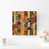 African Tribal Pattern Wall Clock Vierkante Klok (Huis)