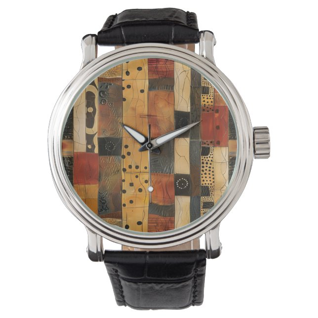 African Tribal Pattern Watch Horloge (Voorkant)