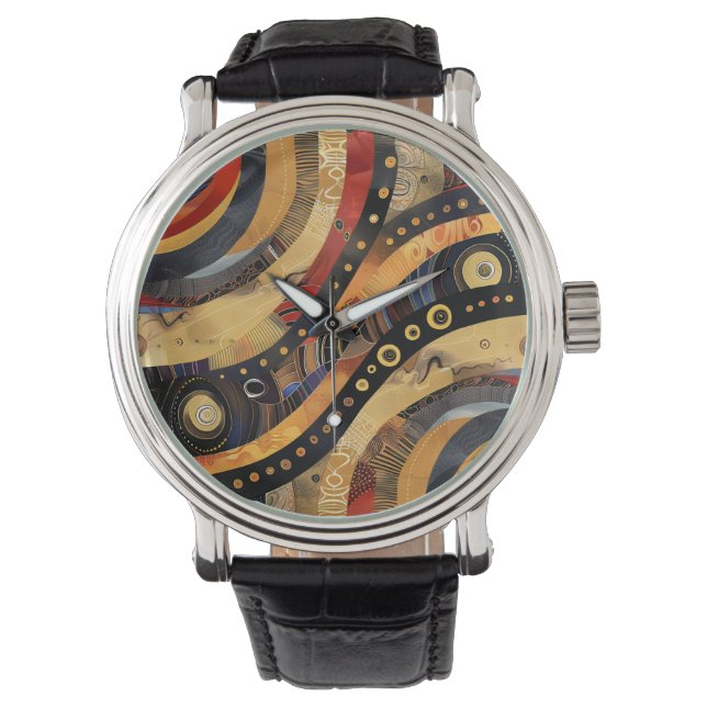 African Tribal Pattern Watch Horloge (Voorkant)