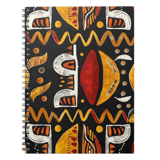 African Tribal Print Notitieboek (Voorkant)