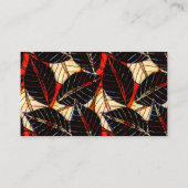 African Tropical Leaves Consultant Rood en Zwart Visitekaartje (Achterkant)