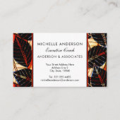 African Tropical Leaves Consultant Rood en Zwart Visitekaartje (Voorkant)