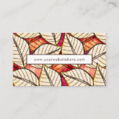 African Tropical Leaves Oerwoud Chic Visitekaartje (Achterkant)