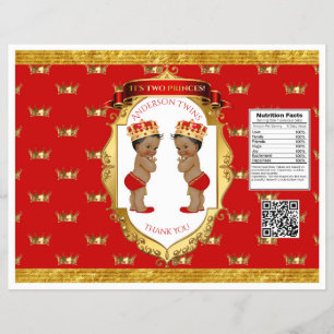 African Twin Boys Red Gold Chip Bag Flyer