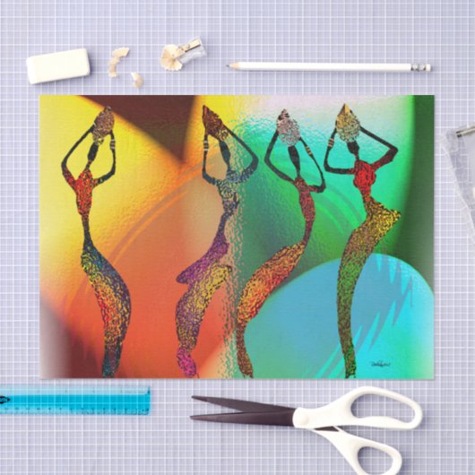 African Vase Confetti Celebration Tissuepapier (Craft)