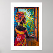 African Vibrant Abstract Art Print (Voorkant)