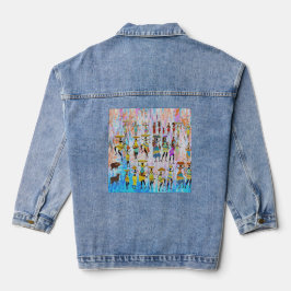 African Village Denim Jacket