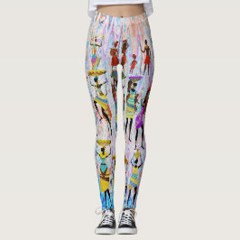African Village  Leggings