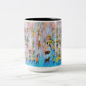 African Village Tweekleurige Koffiemok (Center)