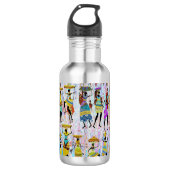 African Village Waterfles (Voorkant)