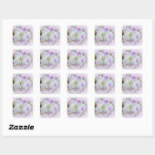 African Violet Blossom Vierkante Sticker (Vel)