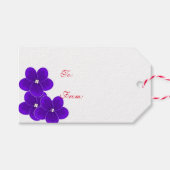 African Violet Christmas Gift Label Cadeaulabel (Voorkant (Horizontaal))