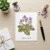 African Violet Curtis Botanical Briefkaart