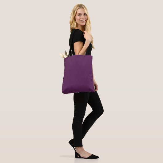 African Violet effen kleur effen paarse Tote Bag (Op model)