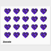 African Violet Heart Sticker (Vel)