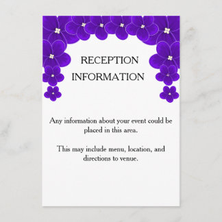 African Violet Invitation Insert Kaart