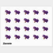 African violet ronde sticker (Vel)