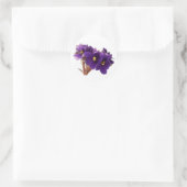 African violet ronde sticker (Tas)