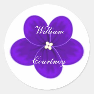 African Violet Ronde Sticker