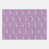 African Violet Safari Chevron met Pop Art Giraffe Inpakpapier Vel (Voorkant 3)