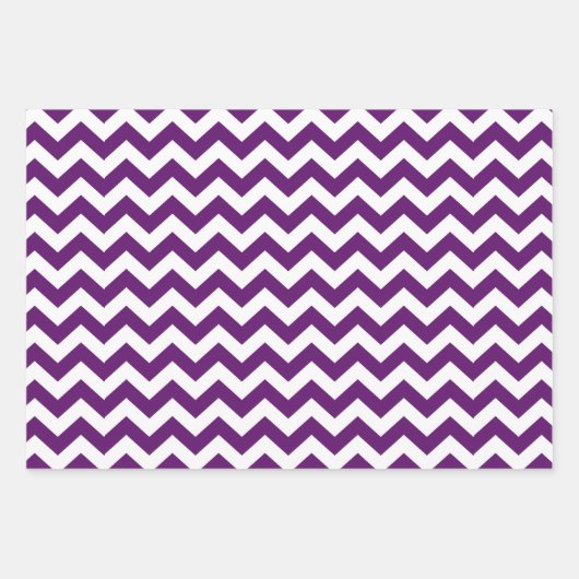 African Violet Safari Chevron met Pop Art Giraffe Inpakpapier Vel (Voorkant 2)
