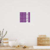 African Violet Safari Dot met naam Poster (Keuken)