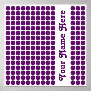 African Violet Safari Dot met naam Poster