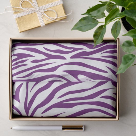 African Violet Safari Zebra Tissuepapier (Geschenk)
