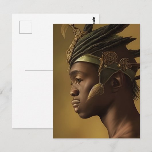 African Warrior Briefkaart (Voorkant / Achterkant)
