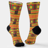 African Wax Print Africa Kente Afri Power Socks Sokken (Gebogen)