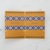 African Wedding Invitation | Gold & Kente Pattern  (Binnen)
