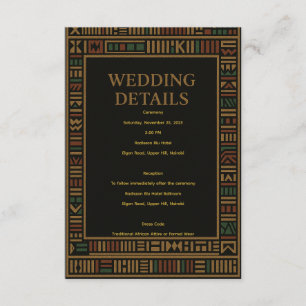 African Wedding Kente Details Kaart